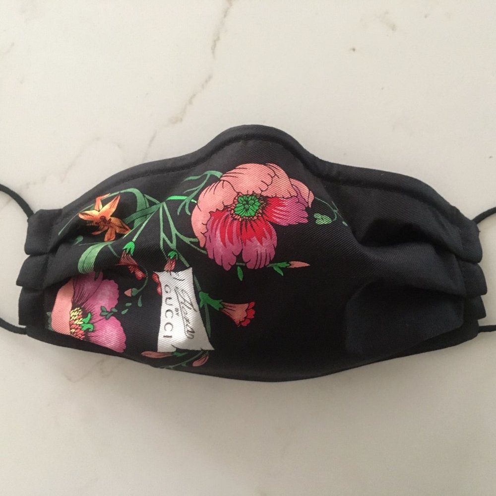 Silk Face Mask from Gucci Fabric Remnant